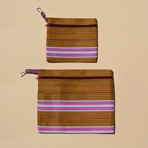 Pouch Set in Red, Yellow & Pink, Market, tomfoolery