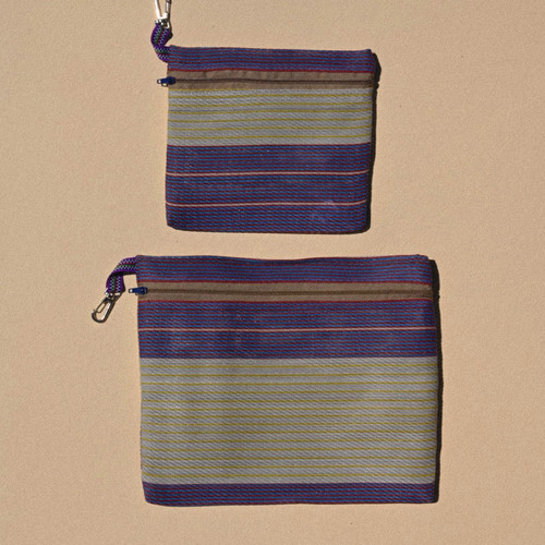 Pouch Set in Cream, Yellow & Denim, Market, tomfoolery