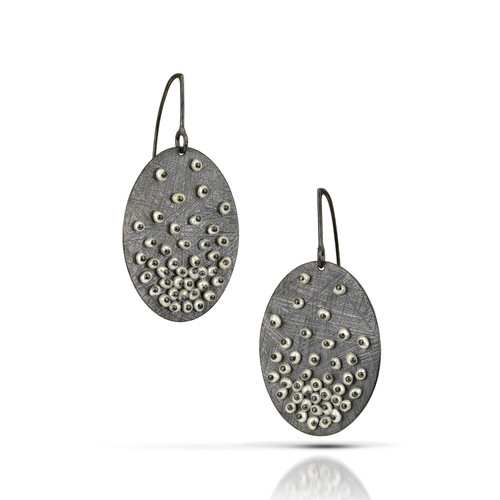Medium Pixelated White Pearl Earrings, Heather Guidero, tomfoolery
