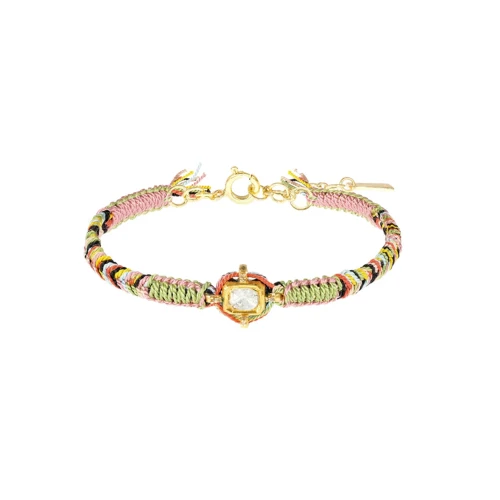 N° 993 Macrame Silk Bracelet Jade, Marie Laure Chamorel, tomfoolery
