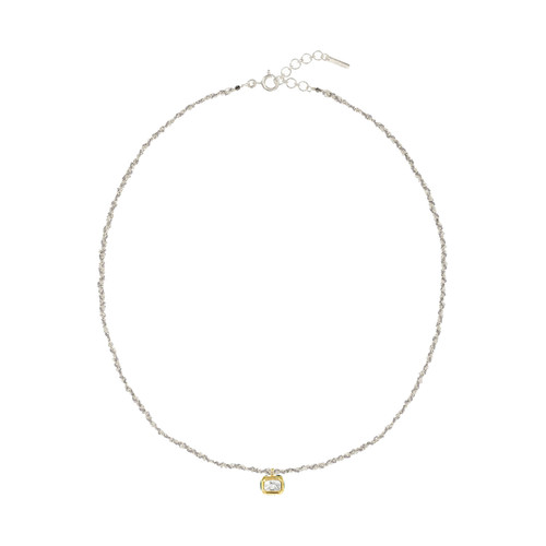 N° 992 Silver & Grey Braided Necklace, Marie Laure Chamorel, tomfoolery