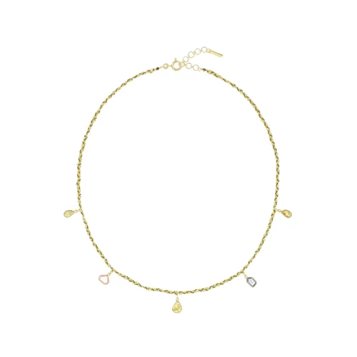 N° 992 Gold & Turquoise Braided Necklace, Marie Laure Chamorel, tomfoolery