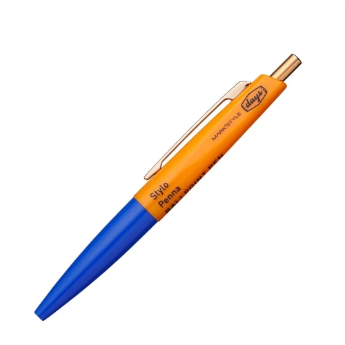 Mark's Style 'Days' Blue Orange Mini Ballpoint Pen, MARKS'STYLE TOKYO, tomfoolery