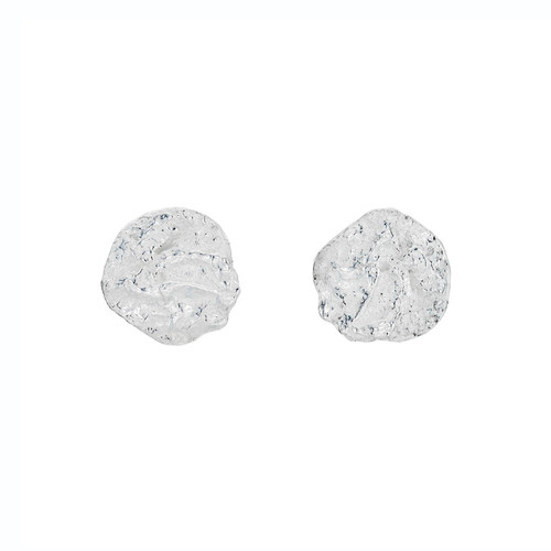 tf Exclusive Silver Apple Studs, Issy White, tomfoolery