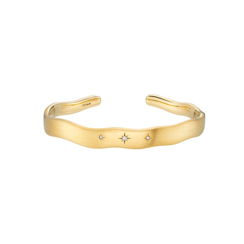 Gold Three Star Cuff, Star - By tf, tomfoolery