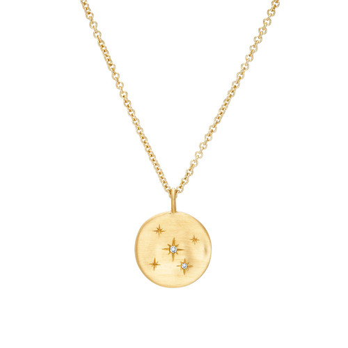 Gold Scatter Star Set Diamond Pendant, Star - By tf, tomfoolery