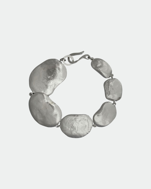 Silver Nutshell Sequence Bracelet, ABOAB, tomfoolery