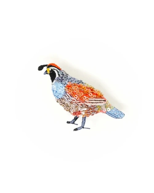 Valley Quail Brooch, Trovelore, Tomfoolery London 