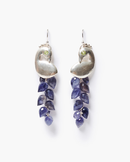 Peacock Chandelier Earrings Iolite, Chan Luu, tomfoolery