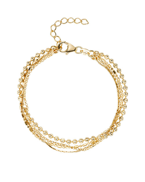 Multichain Layer Bracelet, Beaded - By tf, tomfoolery