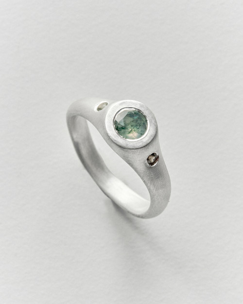 Agate Moss Signet Ring, octi, tomfoolery
