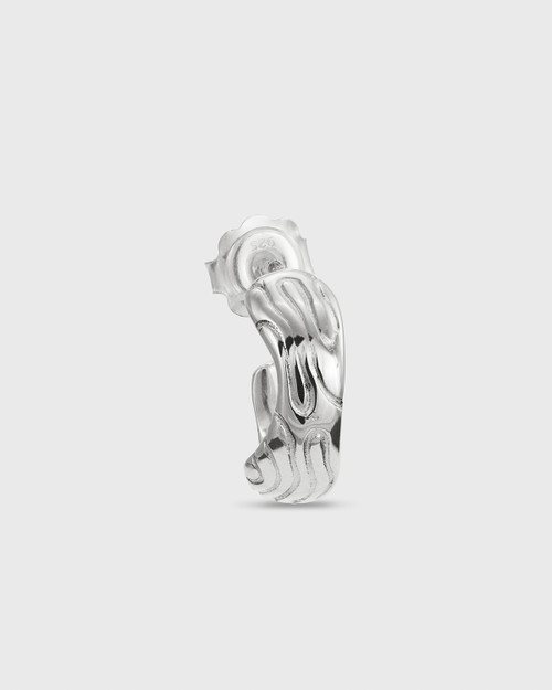 Silver Mini Globe Hoops, octi, tomfoolery