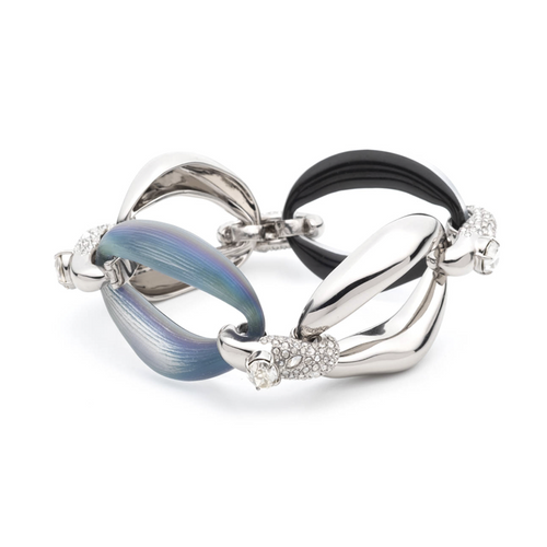 Lucite and Crystal Encrusted Bracelet