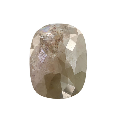  3.17ct Large Cushion Rose Cut Cognac Diamond, tf Stones 