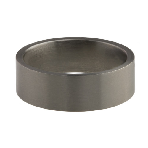 Large 7mm Titanium Wedding Band Light