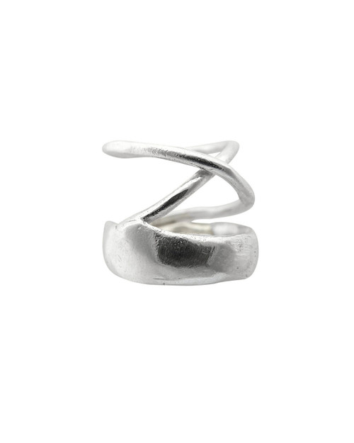 Tomfoolery, Silver Layla Ring With A Twist, Karen Hallam
