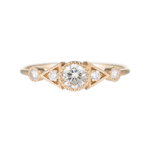 Tomfoolery; Diamond Due Deco Spear Ring, Jennie Kwon