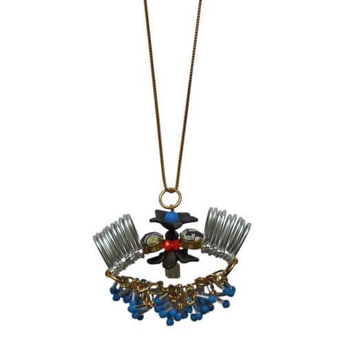Silver Coiled Cluster Pendant
