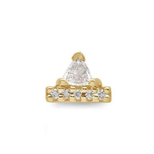 Anna Sheffield, Bea Stardust 14ct Yellow Gold Diamond Single Stud, Tomfoolery