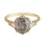 Anna Sheffield, Bea Three Stone 14ct Yellow Gold Grey & White Diamond Ring, Tomfoolery