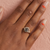 Bea Three Stone 14ct Yellow Gold Grey & White Diamond Ring