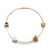 Gold plated silver foldover necklace