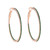 Large Rose Gold Green Crystal PAVÉ Hoops