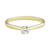 14k Yellow Gold Petal Claw Diamond Ring