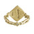 Franny E, OOAK Muses of Meaning Art Ring 14 Carat Gold, tomfoolery 