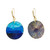 Blue Hued Circle Drop Earrings