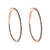Large Rose Gold Black Crystal PAVÉ Hoops