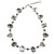 Olive Green and Champagne Tone Crystal Necklace