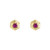 tomfoolery: Everyday by tomfoolery Hex Gold Plated Gem Studs