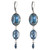 tomfoolery Triple Drop Oval Crystal Flip Hook Earring