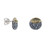 Apostolos: Oxidised Silver Textured Round Studs