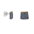 Oxidised Silver Textured Studs