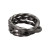 tomfoolery, twisted oxidised silver band, deco echo
