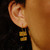 Tokyo Gold Rectangle Earrings, Karen Hallam, tomfoolery