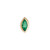 metier by tomfoolery: mini marquise bezel emerald studs