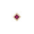 metier by tomfoolery: Mini Bezel Princess Gemstone Studs