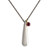 Atelier Errikos, Rhodium Plated Silver and 14ct Gold Ruby Drop Pendant Necklace, Tomfoolery