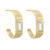 Tomfoolery; Gold-Plated Aquamarine Gemstone Hoop Earrings, Everyday by Tomfoolery