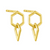 Tomfoolery,Curve Hex and Kite Link Drop Earrings, Everyday by tomfoolery