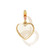 Pascale Monvoisin, Gabin No.2 Rainbow Sapphire & Gold Heart Hoop Earring, tomfoolery