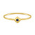 Tomfoolery; Gold Plated Petite Square Stacking Gem Ring, Everyday by Tomfoolery