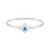 tomfoolery, Silver Petite Square Stacking Gem Ring, Everyday by tomfoolery 