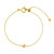 tomfoolery, Gold Plated Petite Square Gem Bracelet, Everyday by tomfoolery 