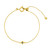 tomfoolery, Gold Plated Petite Square Gem Bracelet, Everyday by tomfoolery 