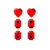 Pakera Pakera, Caliente Earrings in Cereja, Tomfoolery London