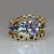 Orbit Diamond Cluster Ring